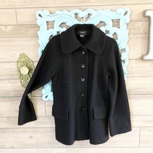 Sandro sportswear 100% black wool peacoat